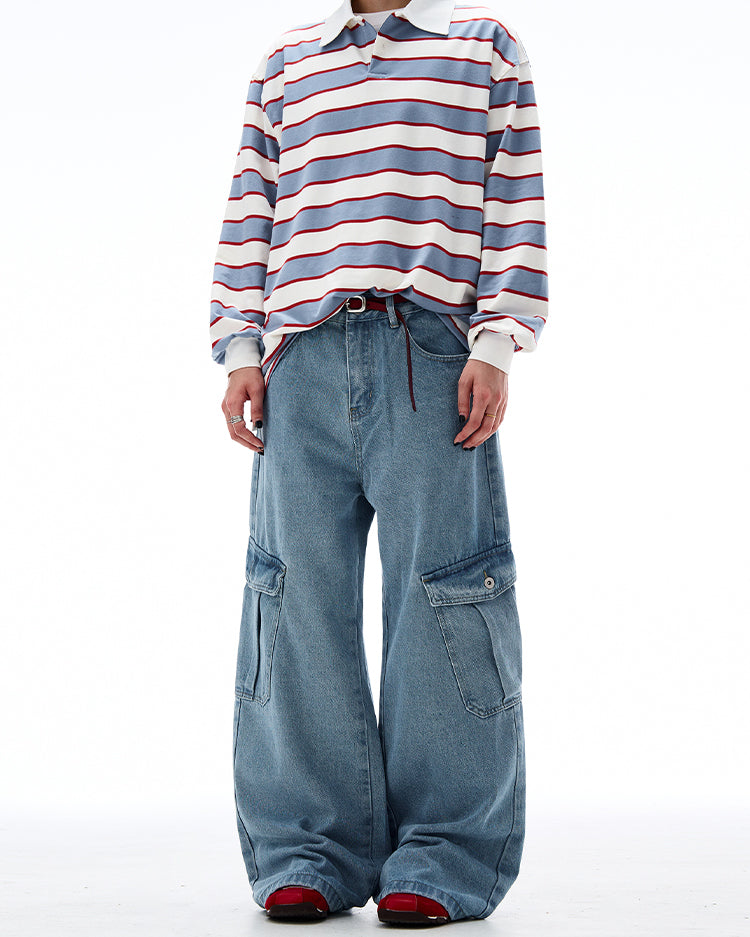 MADWITCH BAGGY WIDE-LEG WORKWEAR JEANS #CK3393