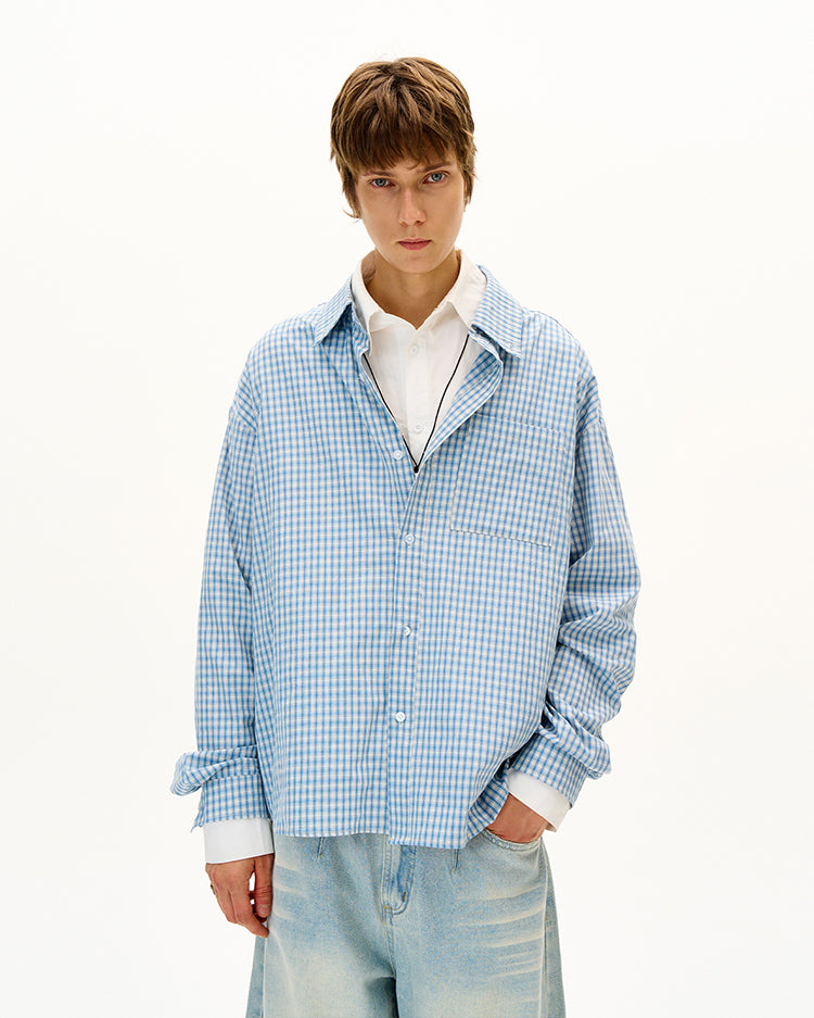MADWITCH UNISEX CLASSIC PLAID BUTTON-UP SHIRT #CR6211
