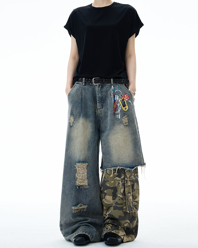 MADWITCH PATCHWORK VINTAGE DENIM #RK08