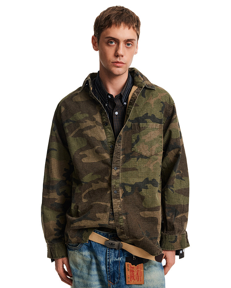 MADWITCH TEXTURED ARMY BLOUSE #AW25096