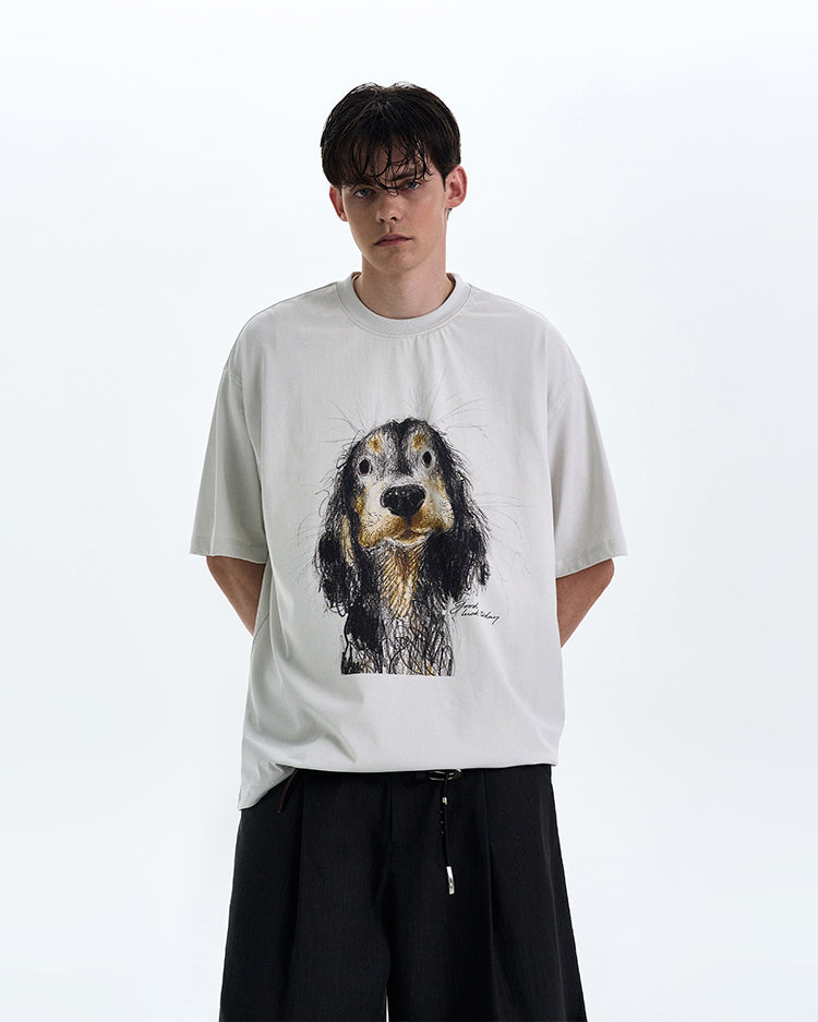 MADWITCH PUPPY PRINT TEE #990635
