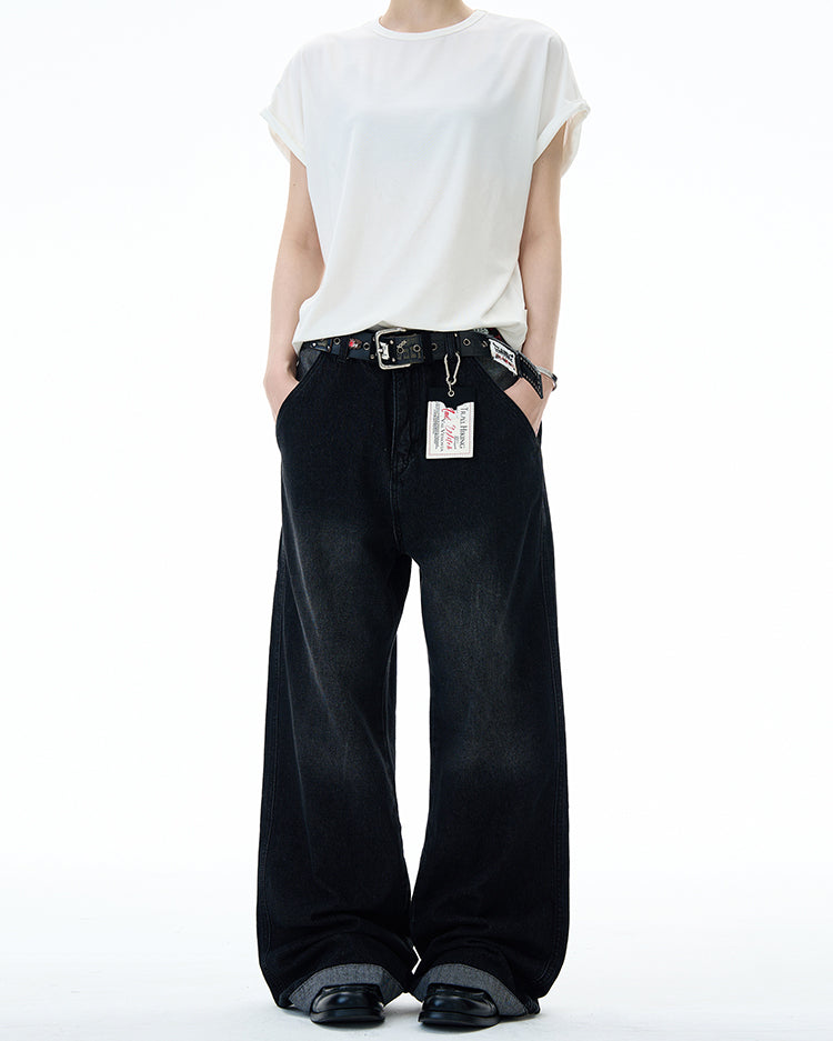 MADWITCH VINTAGE WASH STRAIGHT LEG JEANS #RK157