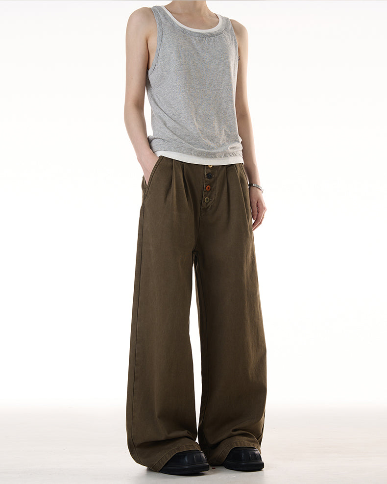 MADWITCH VINTAGE BUTTON WORKWEAR JEANS #CK3513