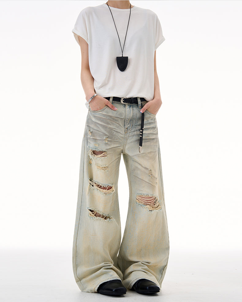 MADWITCH DROP-CROTCH GRAFFITI JEANS #G6831
