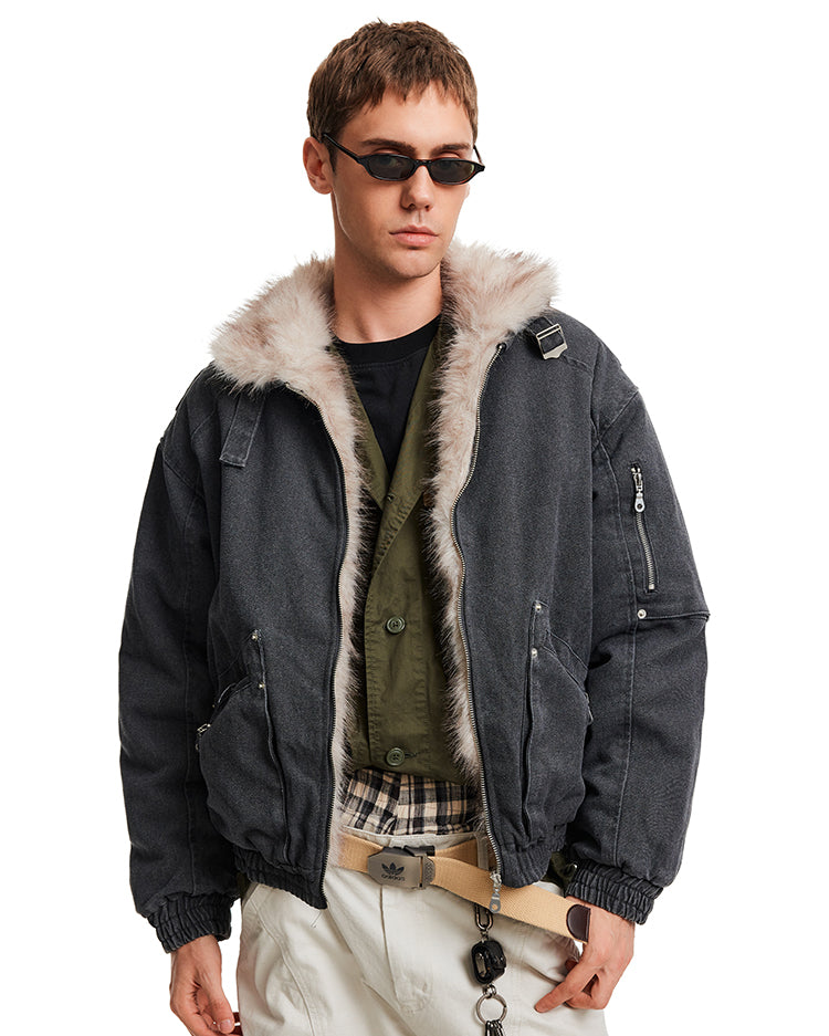 MADWITCH DENIM PILE PARKA #BM350