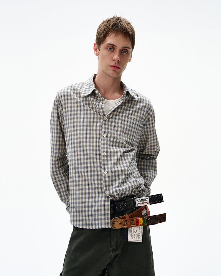 MADWITCH CHECKERED LONG SLEEVE SHIRT #RC86