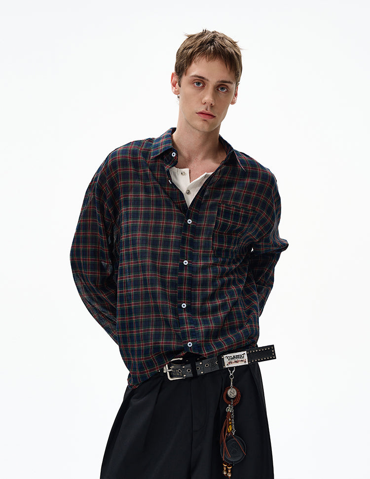 MADWITCH UNISEX VINTAGE OLD MONEY STYLE LONG SHIRT #CR606