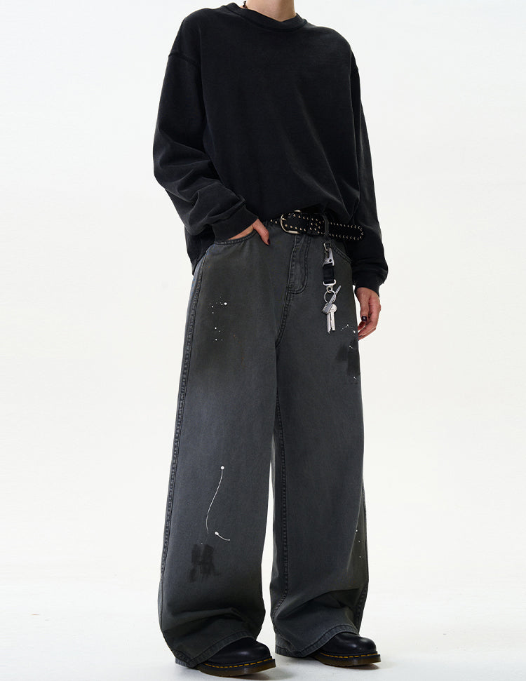 MADWITCH STRAIGHT-LEG WIDE-LEG JEANS #CK9332