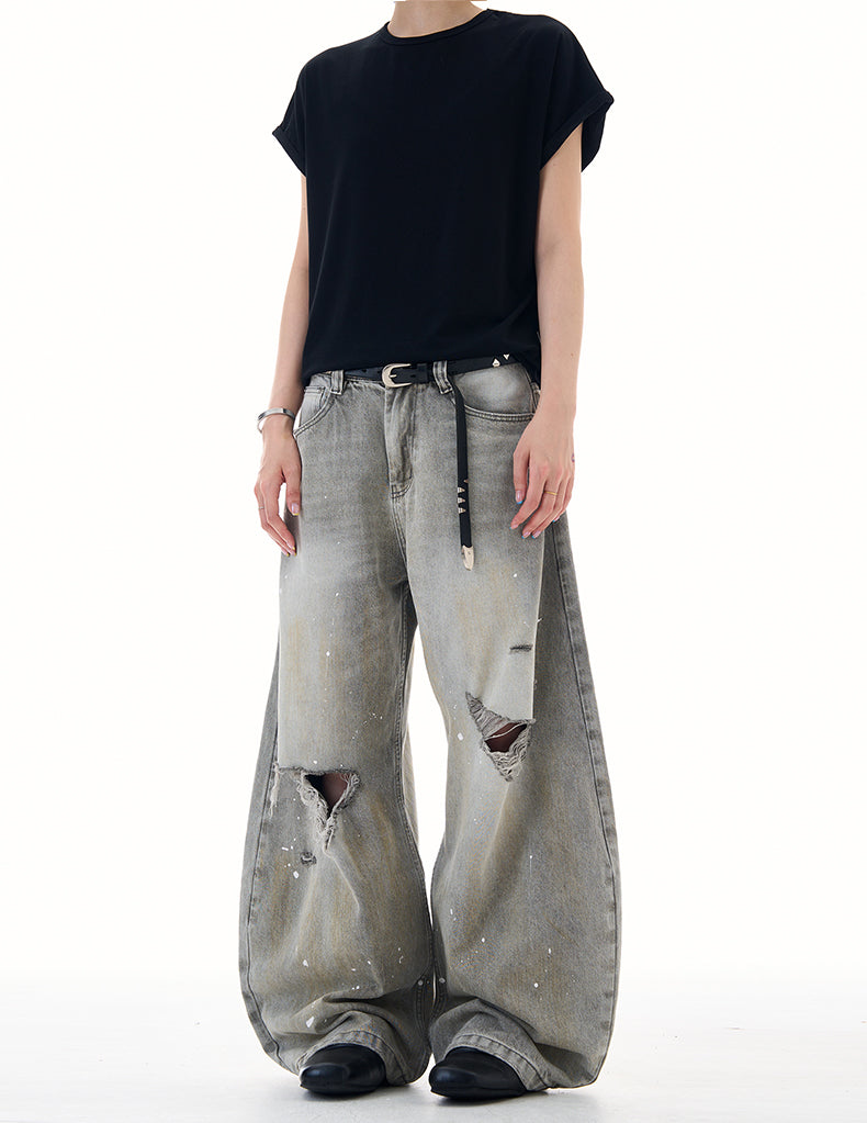 MADWITCH UNISEX RELAXED FIT DENIM PANTS #FX080