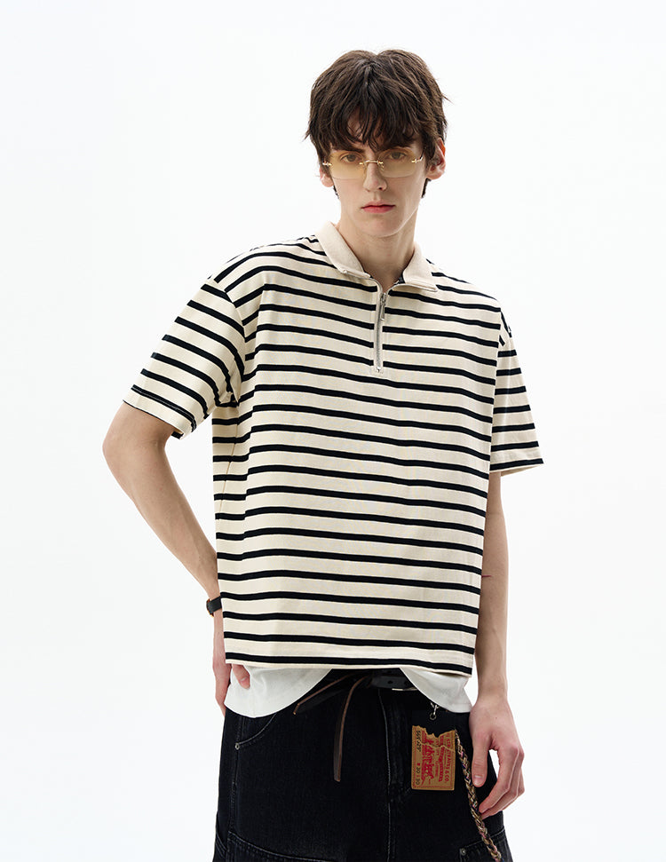 MADWITCH HALF-ZIP DESIGN TSHIRT #6973