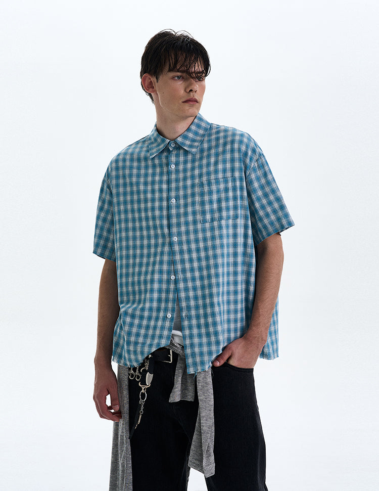 MADWITCH VINTAGE PLAID SHIRT #RC189