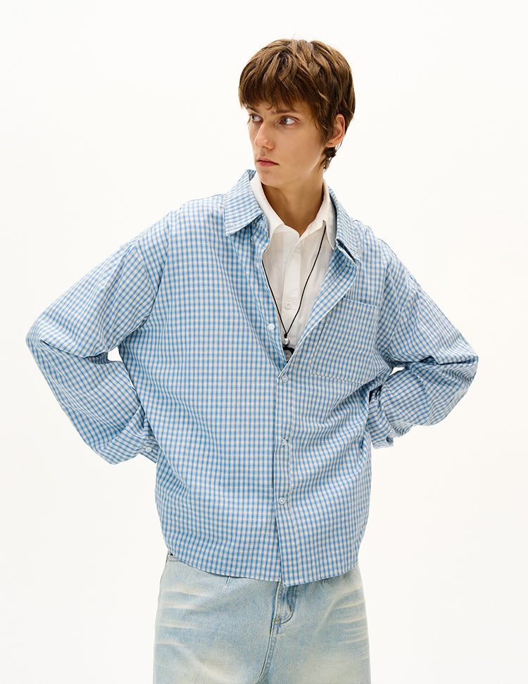 MADWITCH UNISEX CLASSIC PLAID BUTTON-UP SHIRT #CR6211