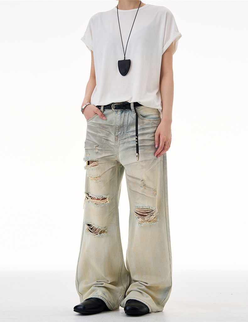MADWITCH DROP-CROTCH GRAFFITI JEANS #G6831