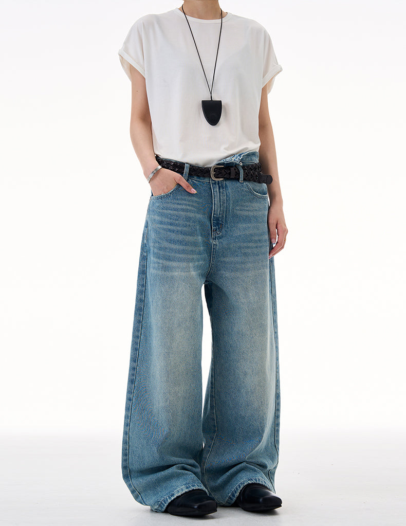 MADWITCH IRREGULAR WASH DENIM PANTS #CK9652