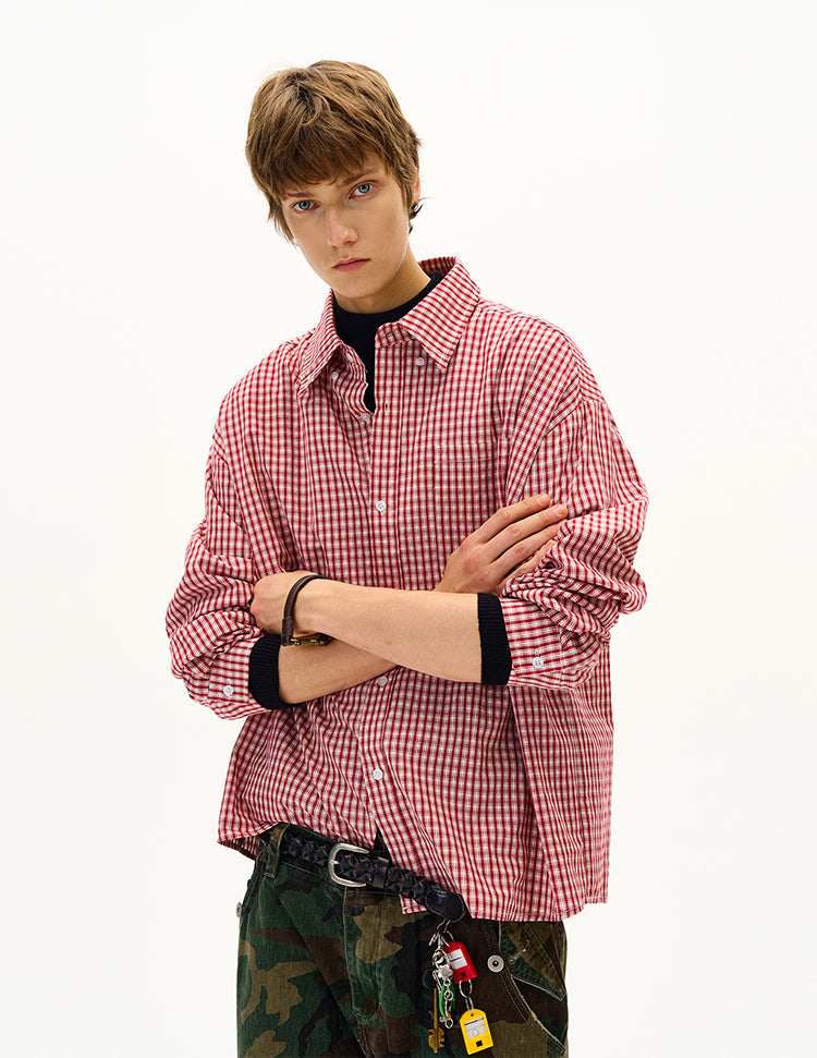 MADWITCH UNISEX VERSATILE CHECKERED SHIRT #CR6213