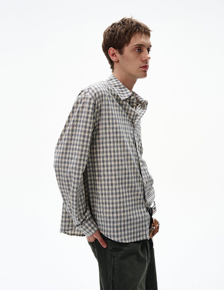MADWITCH CHECKERED LONG SLEEVE SHIRT #RC86