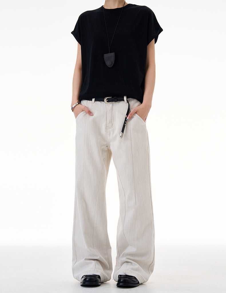 MADWITCH LINEN BLEND WHITE JEANS #CK9657