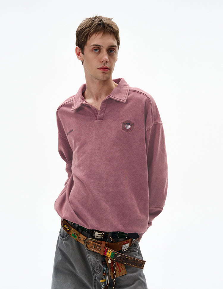 MADWITCH UNISEX RETRO POLO SWEATSHIRT #9693