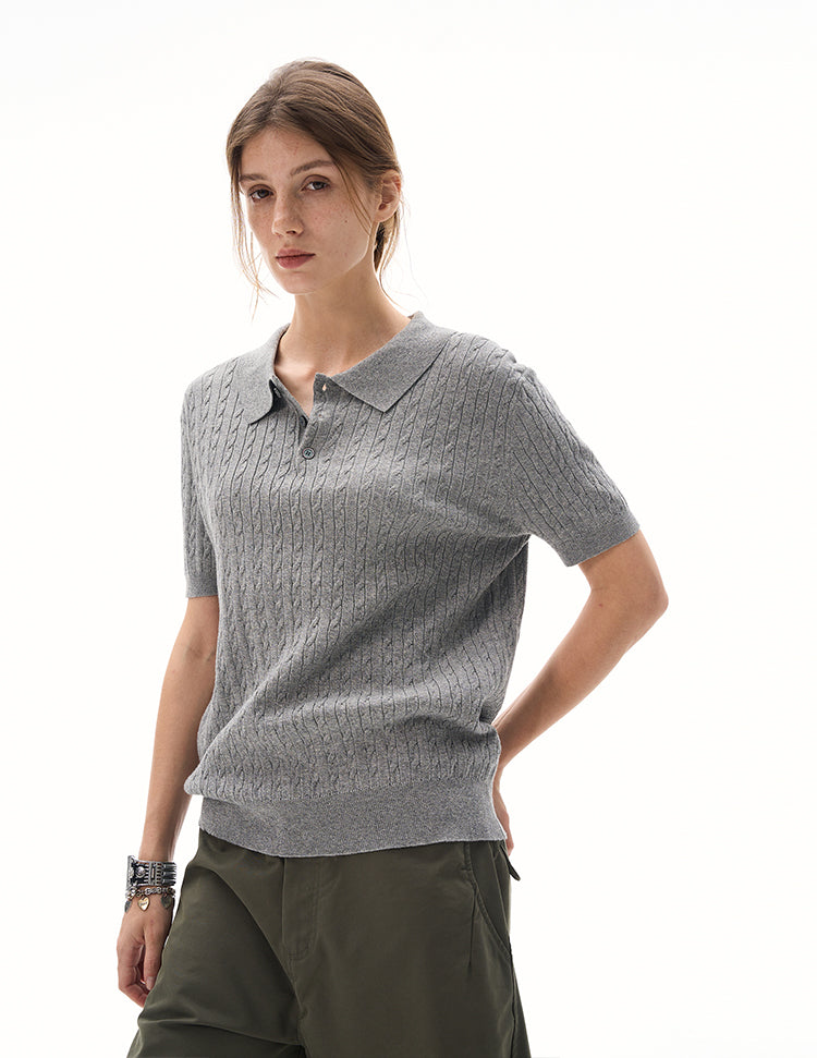 MADWITCH KNIT POLO TSHIRT #YF901