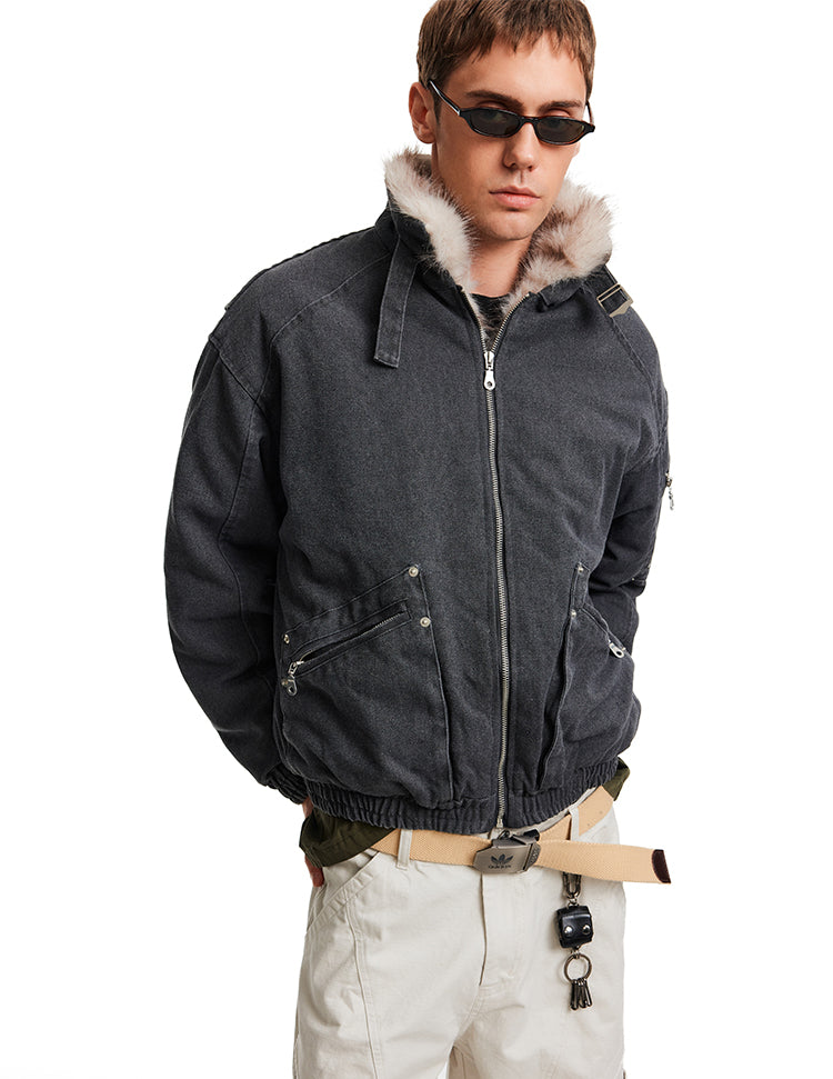 MADWITCH DENIM PILE PARKA #BM350