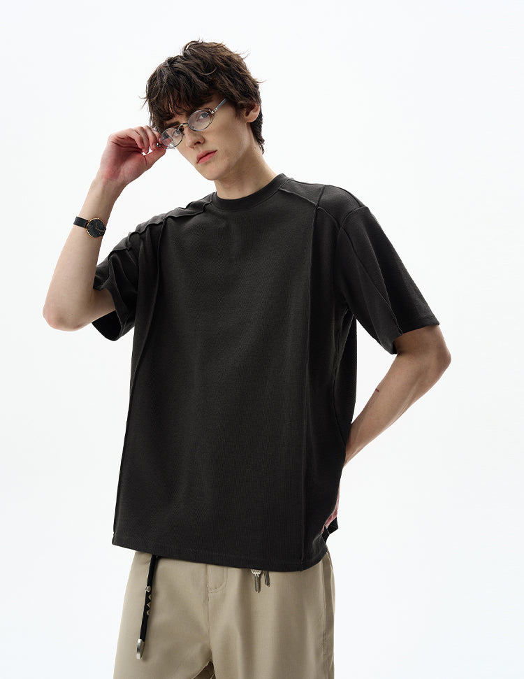 MADWITCH PANELED CREW NECK TEE #UTU009