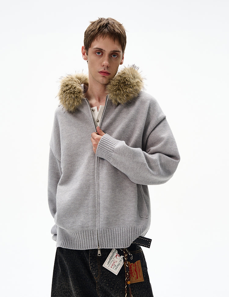MADWITCH UNISEX FUR-TRIMMED CASUAL COAT #6273