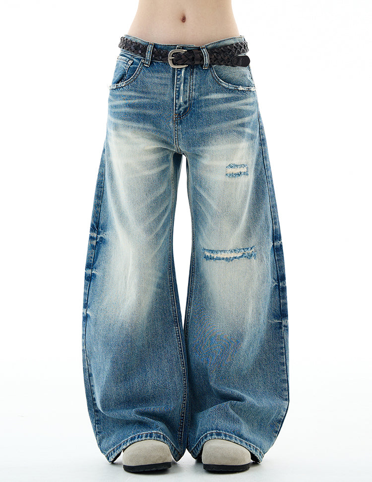 MADWITCH UNISEX INS STYLE DISTRESSED DENIM JEANS #G6867