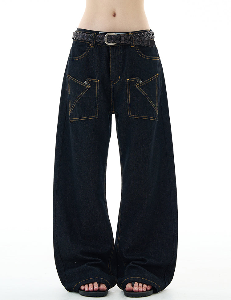 MADWITCH REVERSIBLE DENIM JEANS #DR8217