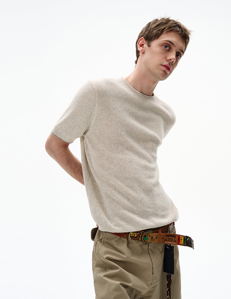 MADWITCH RETRO MINIMALIST KNIT TEE #250115
