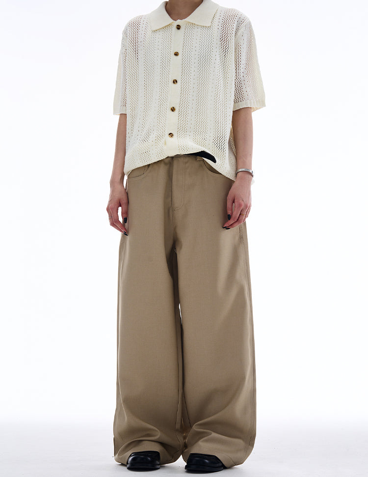 MADWITCH LOOSE STRAIGHT-LEG CASUAL PANTS #CK6657