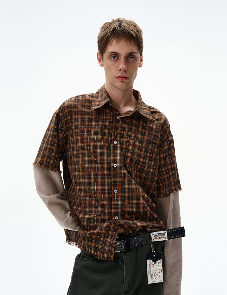 MADWITCH UNISEX FAUX TWO-PIECE SHIRT #CR601