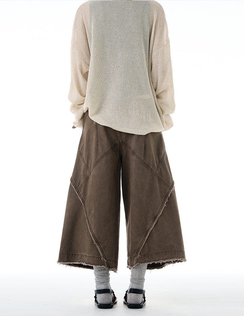 MADWITCH VINTAGE RAW-EDGE CARGOS #CK3529B