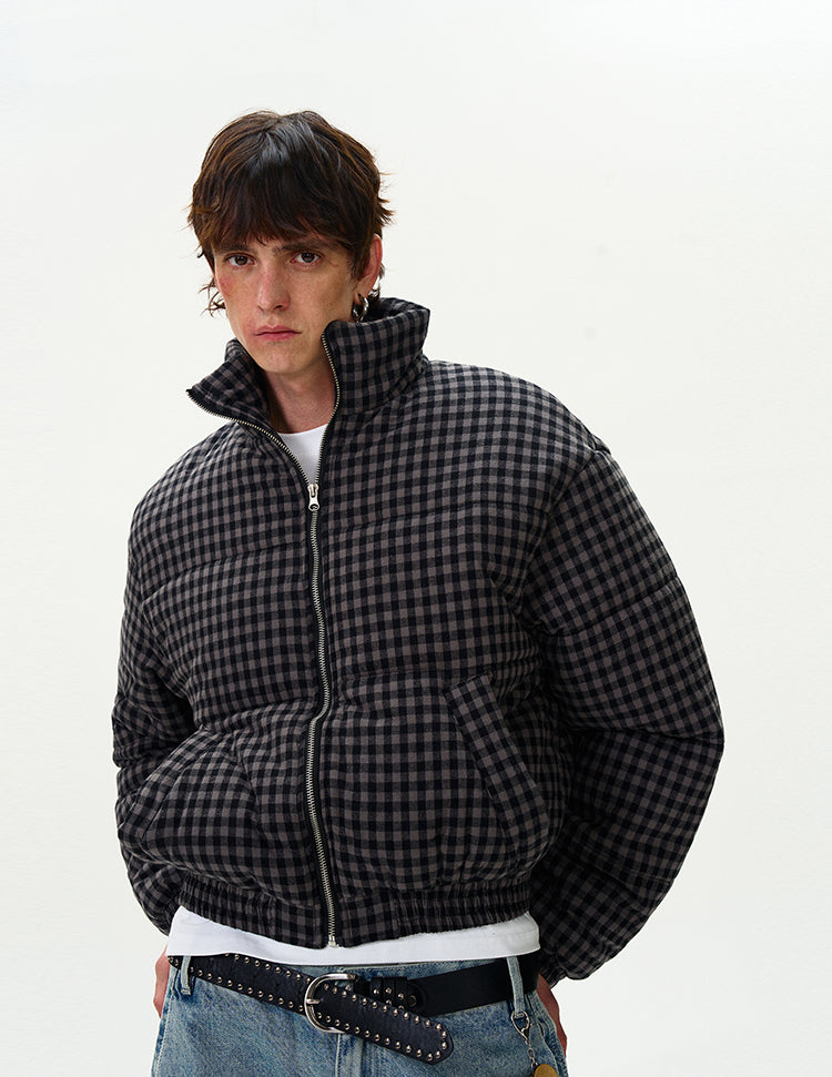 MADWITCH SHORT PLAID COTTON JACKET #RW134