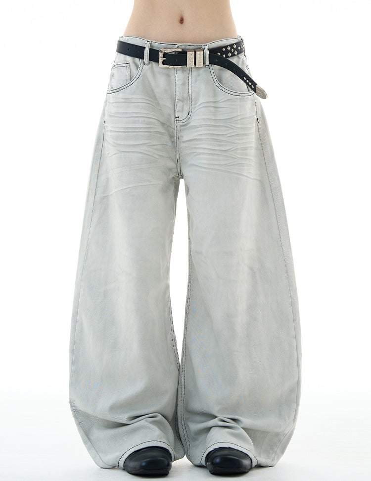 MADWITCH UNISEX VINTAGE SCIMITAR-STYLE JEANS #FX083