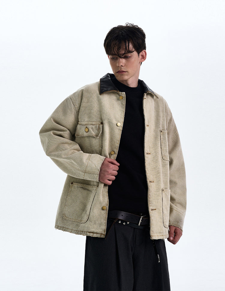 MADWITCH BARN STYLE TURN-DOWN COLLAR JACKET #CW1136