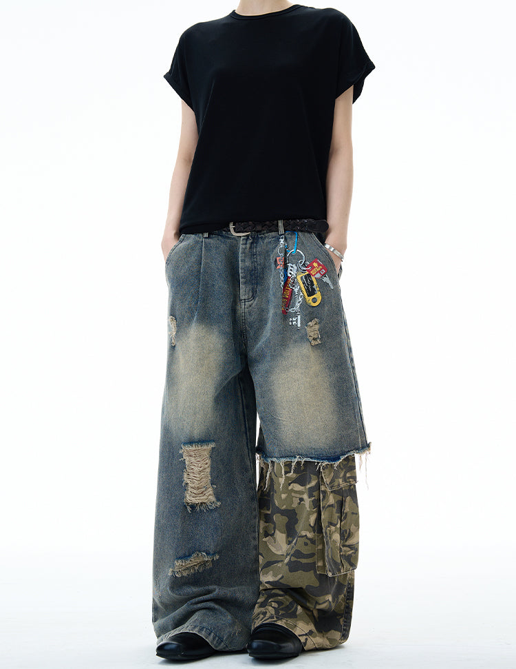 MADWITCH PATCHWORK VINTAGE DENIM #RK08