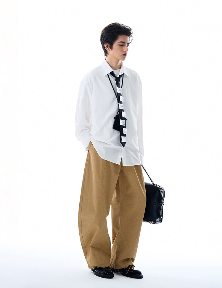 MADWITCH CLEANFIT TURN-DOWN COLLAR WHITE SHIRT #NR3288