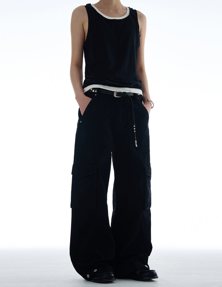 MADWITCH VINTAGE MULTI-POCKET CARGO PANTS #CK6650