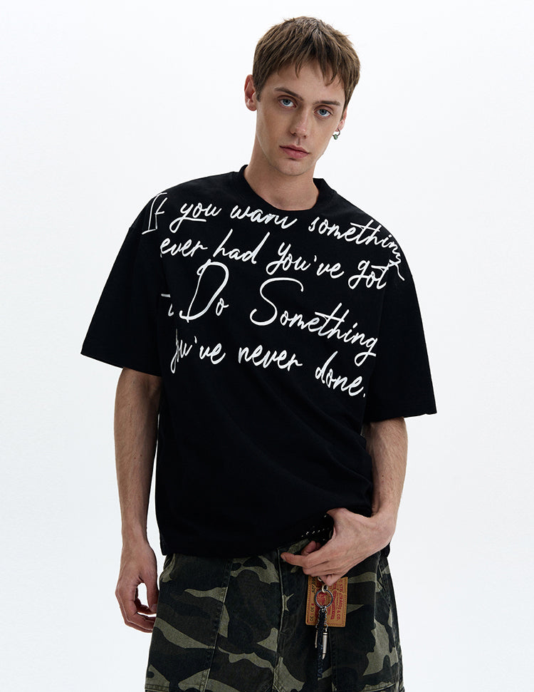 MADWIT LETTER PRINT TEE #27344