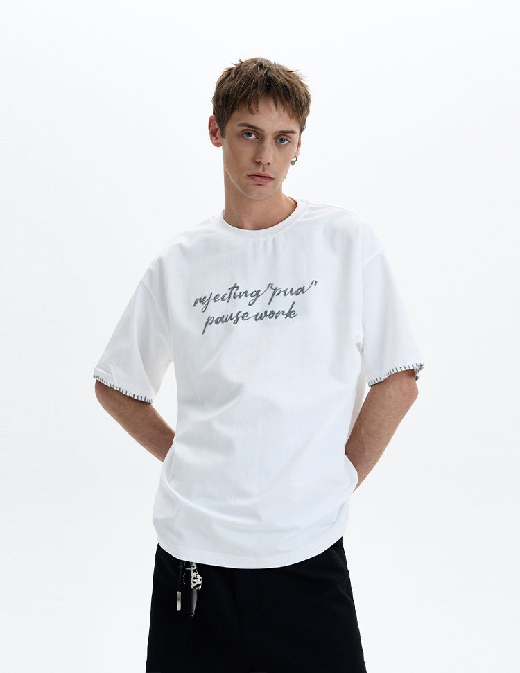 MADWITCH VERSATILE EMBROIDERED T-SHIRT #880312
