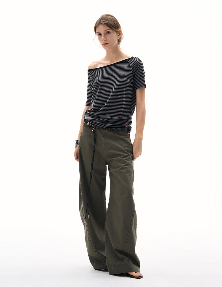 MADWITCH ASYMMETRIC SLIM TEE #G25