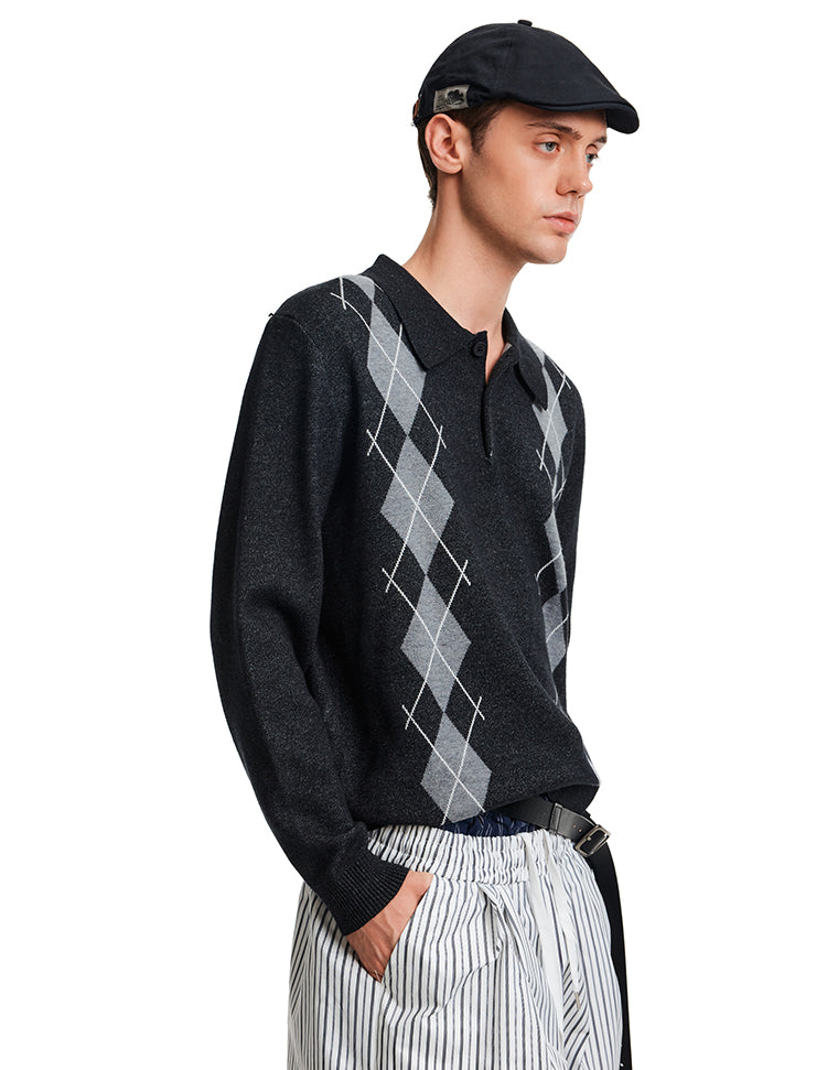 MADWITCH POLO DIAMOND KNIT #MFY236