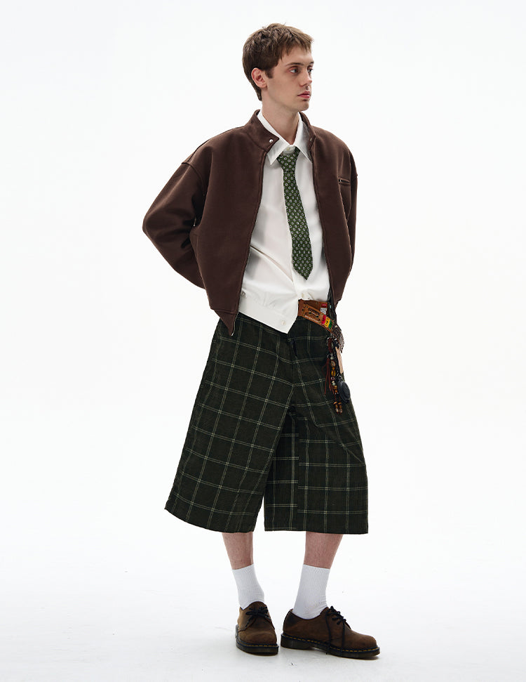 MADWITCH UNISEX MINIMALIST STAND COLLAR JACKET #AB1080