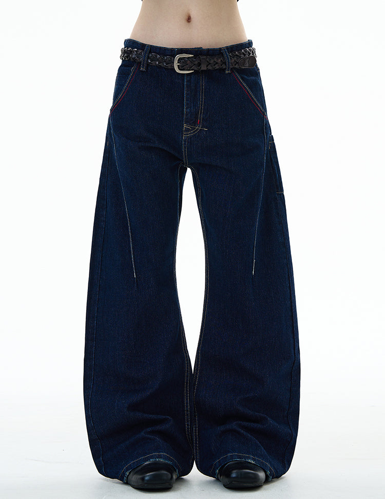 MADWITCH UNISEX CREATIVE WIDE LEG JEANS #G6843
