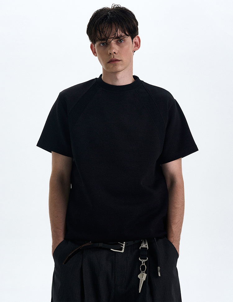 MADWITCH BOXY STRAIGHT SHOULDER T-SHIRT #XY24002