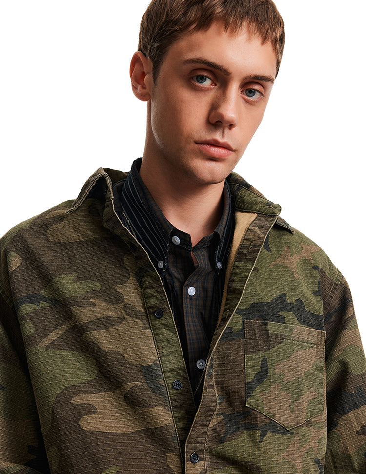 MADWITCH TEXTURED ARMY BLOUSE #AW25096