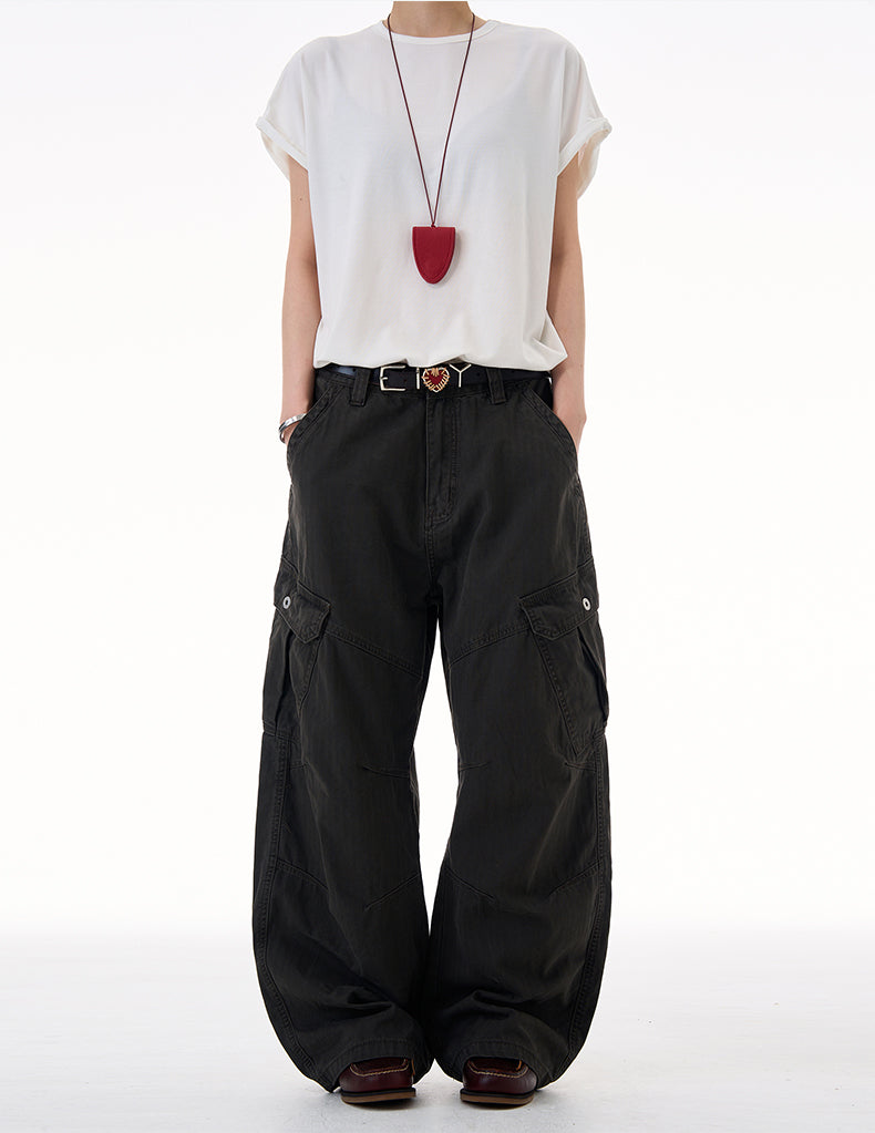 MADWITCH UTILITY RELAXED FIT PANTS #CK3557