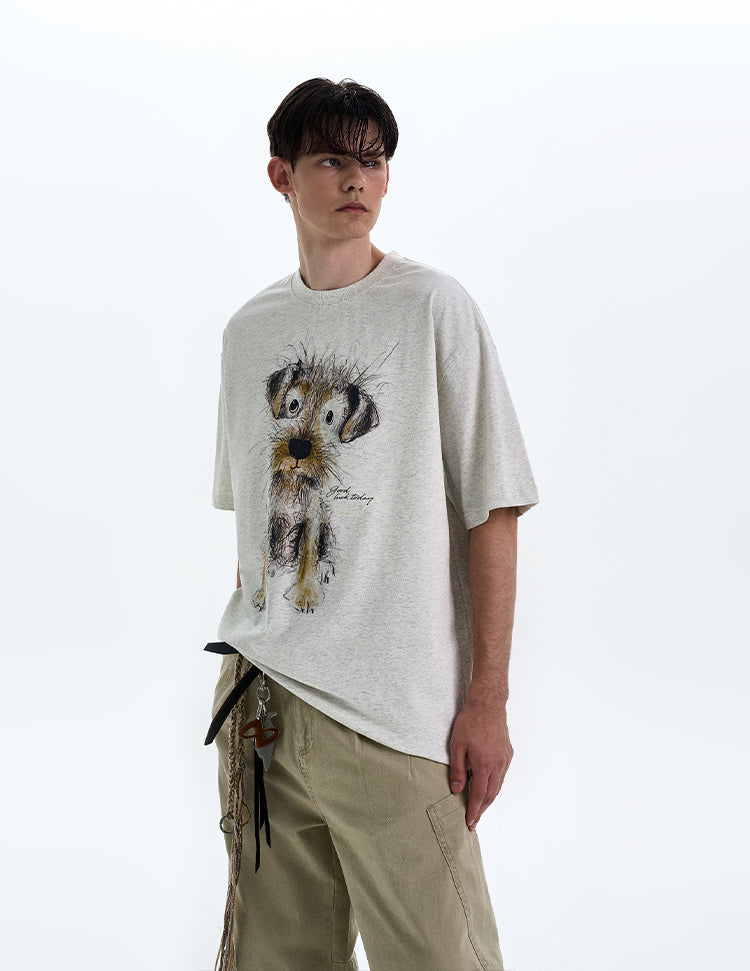MADWITCH PUPPY PRINT TEE #990599