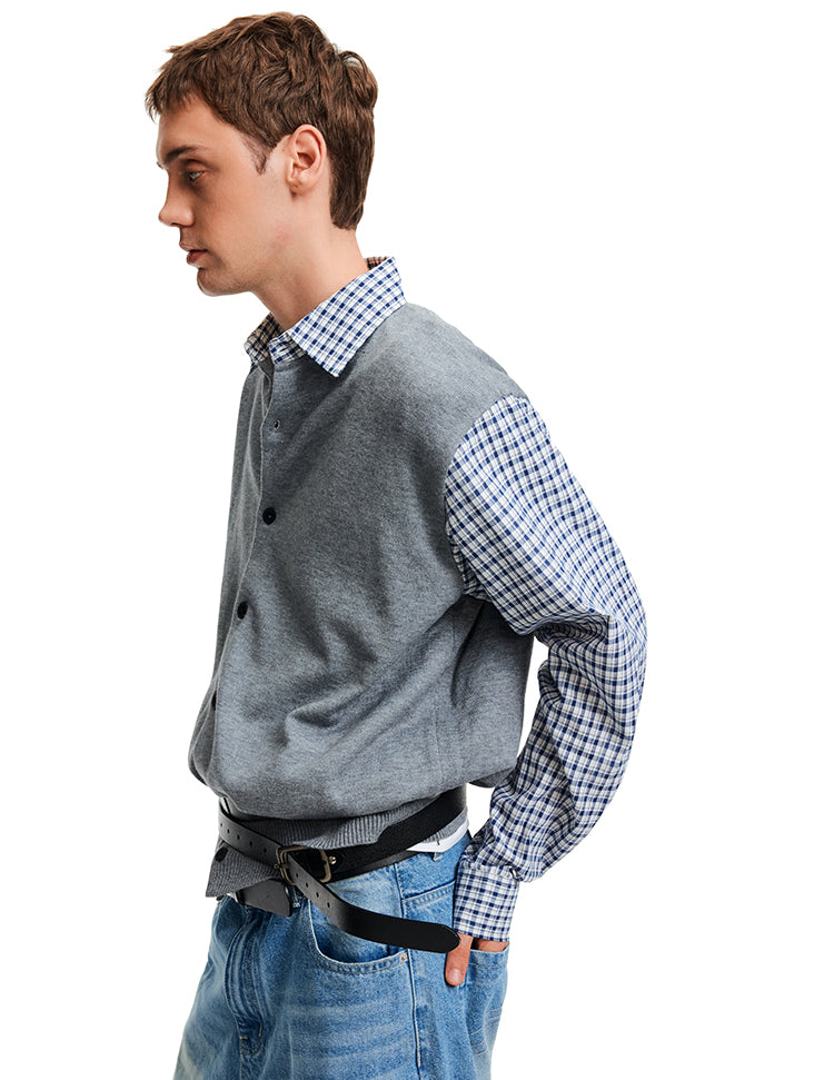 MADWITCH PATCH PLAID KNIT #51179