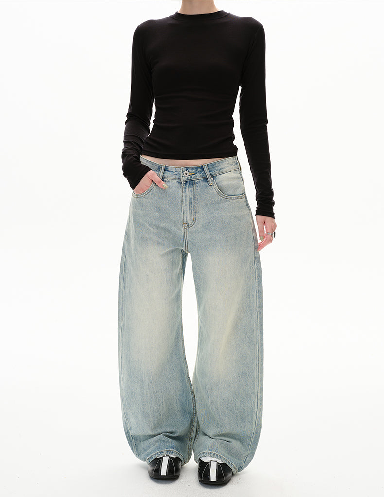 MADWITCH WASHED SLUNG JEANS #GPC9698